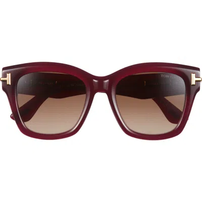 Tom Ford 53mm Gradient Butterfly Sunglasses In Brown