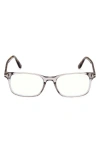 Tom Ford 53mm Rectangular Blue Light Blocking Glasses In Grey/other