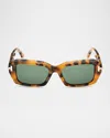Tom Ford 53mm Rectangular Sunglasses In Brown
