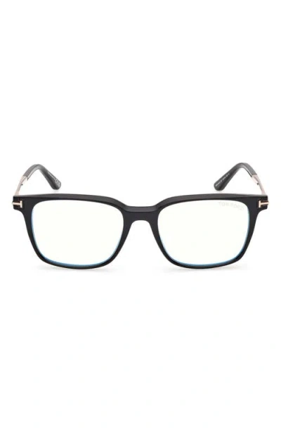 Tom Ford Ft6124-b Bold Square Eyeglasses In Black