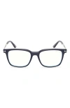Tom Ford 53mm Rectangular Blue Light Blocking Glasses In Black