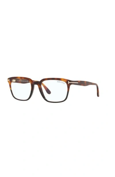 Tom Ford 53mm Square Optical Glasses In Brown
