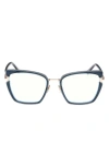 Tom Ford Eyewear Eyeglass In Teal Rose Gold/t Logo