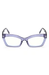 Tom Ford 54mm Cat Eye Blue Light Blocking Glasses In Shiny Bordeaux/grad Bordeaux