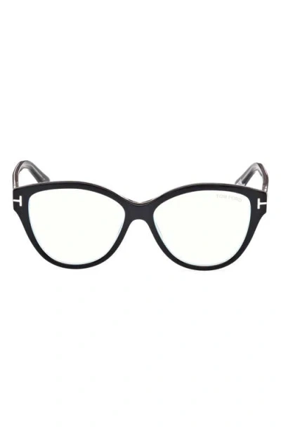 Tom Ford 54mm Cat Eye Blue Light Blocking Optical Glasses