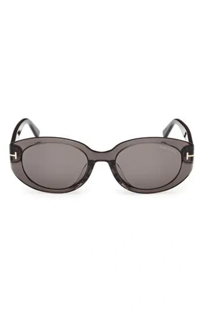 Tom Ford 54mm Oval Sunglasses In Gray