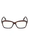 Tom Ford 54mm Rectangular Optical Glasses In Brown