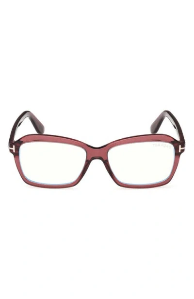 TOM FORD TOM FORD 54MM RECTANGULAR OPTICAL GLASSES