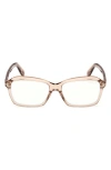 Tom Ford 54mm Rectangular Optical Glasses In Purple