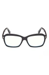 Tom Ford 54mm Rectangular Optical Glasses In White