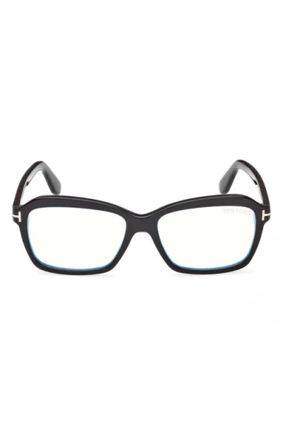 Tom Ford 54mm Rectangular Optical Glasses In White