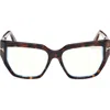 Tom Ford Square Frame Glasses Glasses In Havana Eco/t Logo
