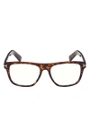 Tom Ford 54mm Square Blue Light Blocking Optical Glasses In Havana Eco/t Logo