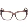 Tom Ford Blue Light Blocking Acetate Square Glasses In Warm Brown/blonde Havana