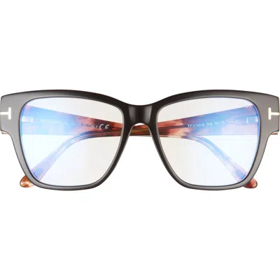 Tom Ford 54mm Square Blue Light Blocking Reading Glasses In Black