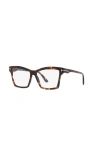 Tom Ford 54mm Square Optical Glasses In Brown