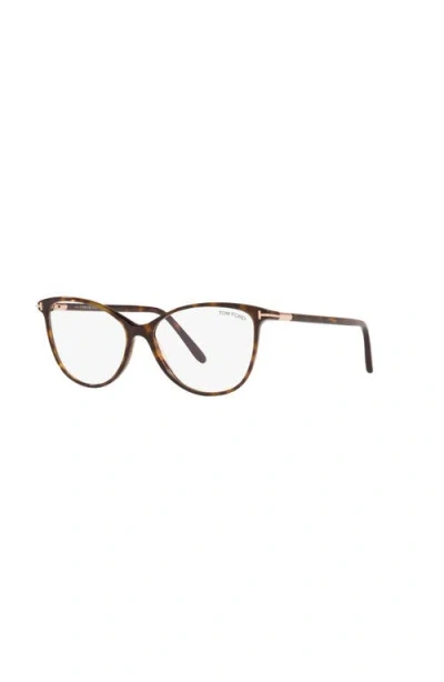 Tom Ford 54mm Square Optical Glasses In Yellow