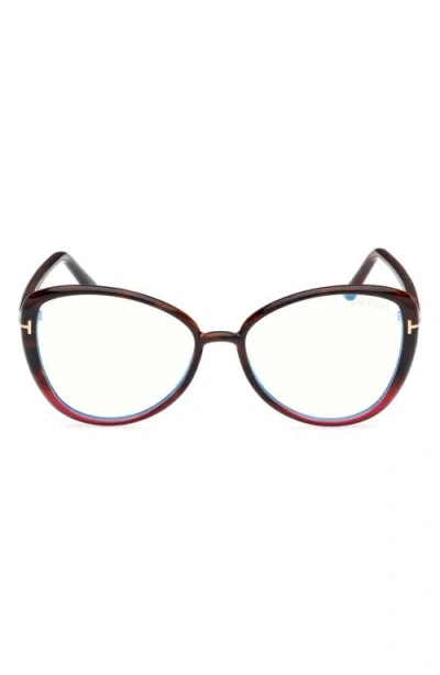 Tom Ford 55mm Butterfly Blue Light Blocking Optical Glasses