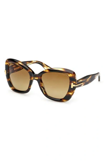 Tom Ford 55mm Butterfly Sunglasses