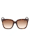 Tom Ford Gradient Brown Square Ladies Sunglasses Ft0958-d 52f 55 In Brown