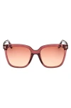 Tom Ford 55mm Butterfly Sunglasses In Brown