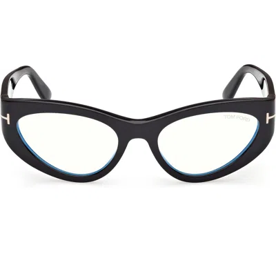 Tom Ford 55mm Cat Eye Optical Glasses In Black