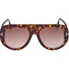 Tom Ford 55mm Pilot Sunglasses In Pink