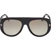 Tom Ford 55mm Pilot Sunglasses In Black