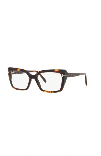 Tom Ford 55mm Rectangle Optical Glasses In Multi