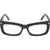 Tom Ford Rectangle Frame Glasses In Black Eco/t Logo