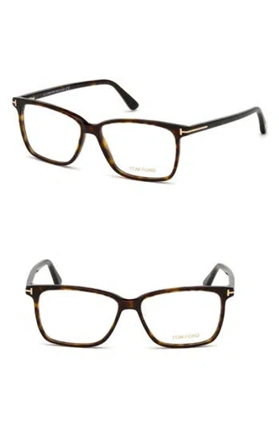 Tom Ford 55mm Soft Square Optical Glasses In Brown