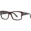 Tom Ford 55mm Square Optical Glasses In Brown