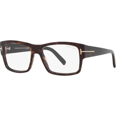Tom Ford 55mm Square Optical Glasses In Brown