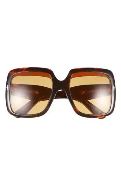 Tom Ford 55mm Square Sunglasses In Brown