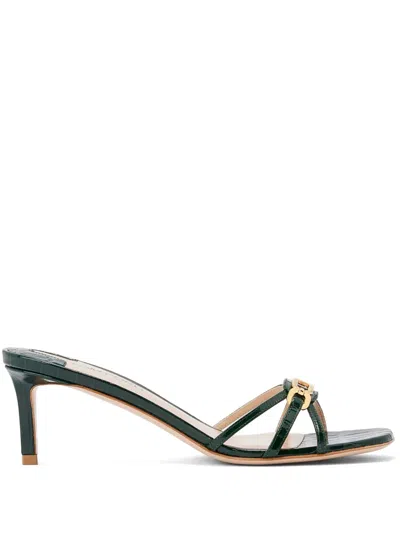 Tom Ford Whitney 55mm Leather Mules In Green