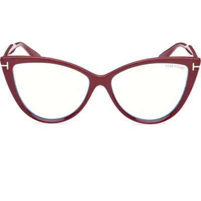 Tom Ford 56mm Blue Light Blocking Glasses In Pink