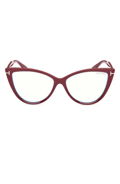 Tom Ford 56mm Blue Light Blocking Glasses In Pink/other