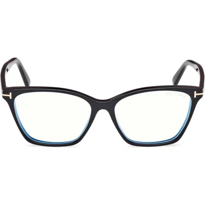 Tom Ford 56mm Cat Eye Blue Light Blocking Optical Glasses In Multi