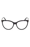 Tom Ford 56mm Cat Eye Blue Light Blocking Optical Glasses In Multi