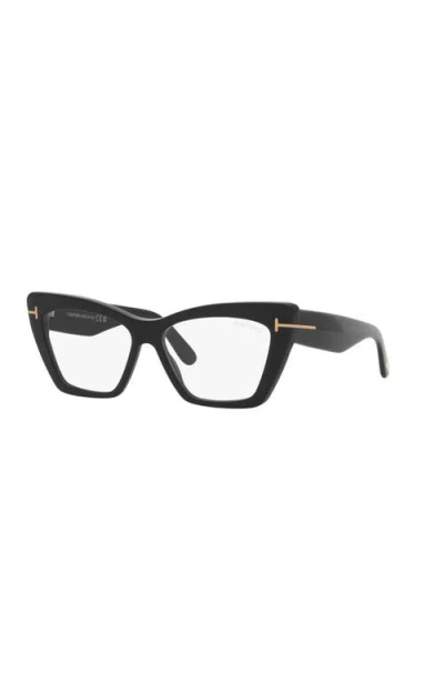 Tom Ford 56mm Cat Eye Optical Glasses In Black