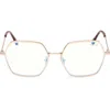Tom Ford 56mm Geometric Blue Light Blocking Optical Glasses