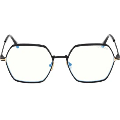 Tom Ford 56mm Geometric Blue Light Blocking Optical Glasses