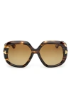 Tom Ford Icon Acetate Geometric Sunglasses In Multi