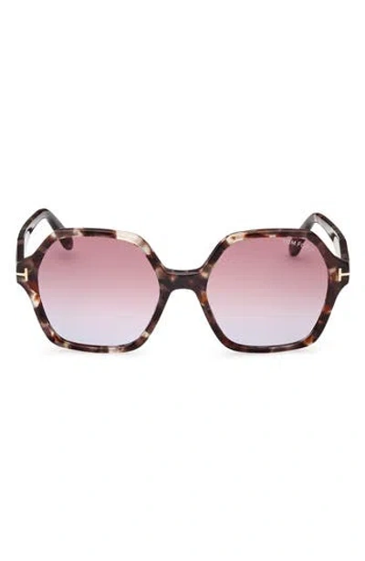 Tom Ford 56mm Geometric Sunglasses In Pink