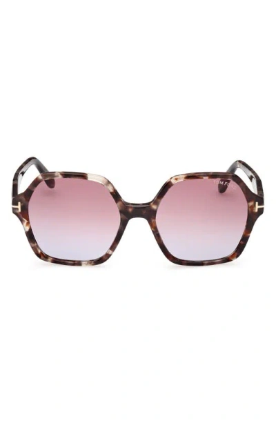 Tom Ford 56mm Gradient Square Sunglasses In Pink