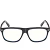 Tom Ford Brille Mit D-gestell In Black/t Logo/blue Block