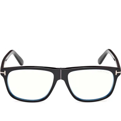 TOM FORD TOM FORD 56MM PILOT BLUE LIGHT BLOCKING GLASSES
