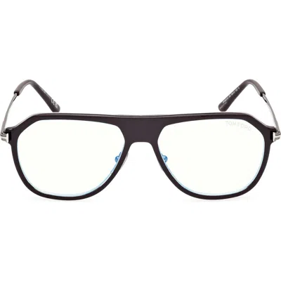Tom Ford 56mm Pilot Blue Light Blocking Optical Glasses
