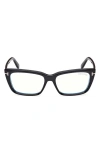 Tom Ford 56mm Square Blue Light Blocking Glasses In Multi
