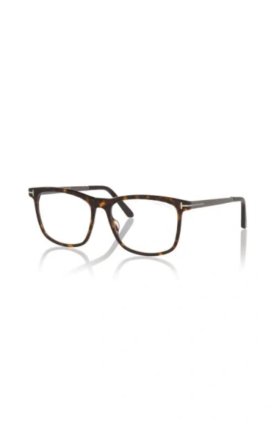 Tom Ford 56mm Square Optical Glasses In Black
